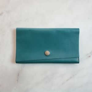 PLG Portland Leather Goods Rancher Wallet in unicorn color Peacock
